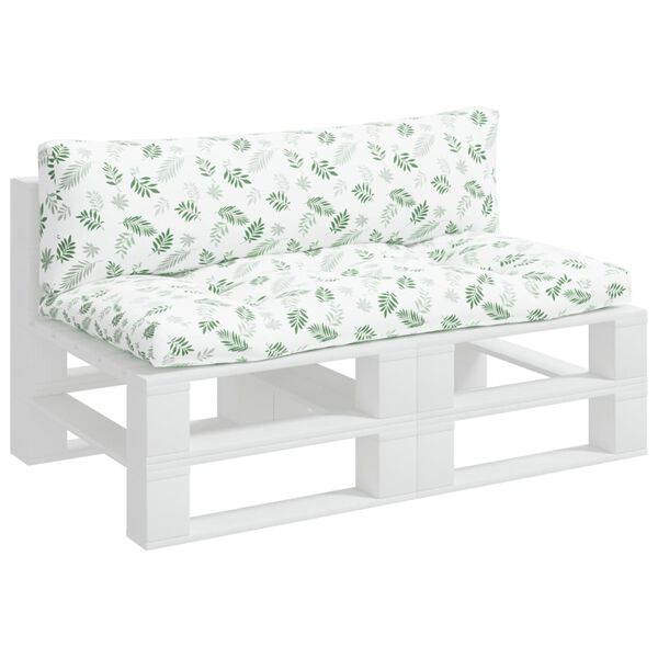 vidaXL Podu&scaron;ky na paletov&uacute; pohovku 2ks listov&yacute; vzor oxfordsk&aacute; l&aacute;tka