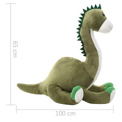 vidaXL Hračka dinosaurus Brontsaurus zelený plyšový