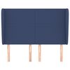 vidaXL Čelo postele so z&aacute;hybmi modr&yacute; 147x23x118/128 cm l&aacute;tka