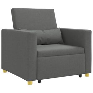 vidaXL Rozkladacia pohovka na jedno l&ocirc;žko Tmavo &scaron;ed&aacute; 90 x 165 x 87 cm