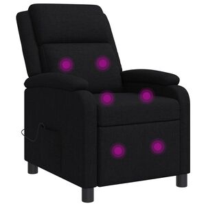 vidaXL Mas&aacute;žne relaxačn&eacute; kreslo Čierna L&aacute;tka