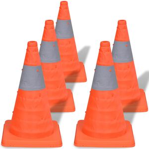 Skladacie dopravn&eacute; kužele 42 cm 5 ks
