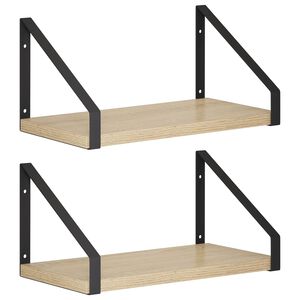 vidaXL Stenn&eacute; police 2 ks Dub sonoma 30 x 16 x 15,5 cm