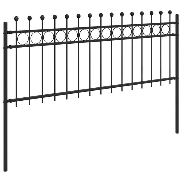 vidaXL Kruhov&yacute; plot Čierna 200 x 130 cm