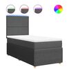 vidaXL Boxspring posteľ s matracom tmavosiv&aacute; 90x200 cm l&aacute;tka
