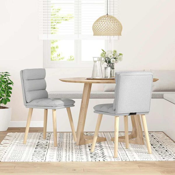 vidaXL Jedálenské stoličky 2 ks oblakšedá látka