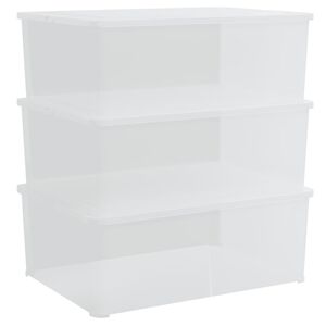 vidaXL Plastov&eacute; &uacute;ložn&eacute; boxy 3 ks 10 l stohovateľn&eacute;