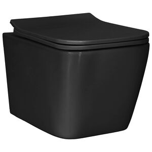 vidaXL Z&aacute;vesn&eacute; WC Keramika Čierna