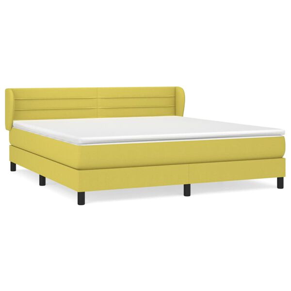 vidaXL Boxspring posteľ s matracom zelen&aacute; 180x200 cm l&aacute;tka