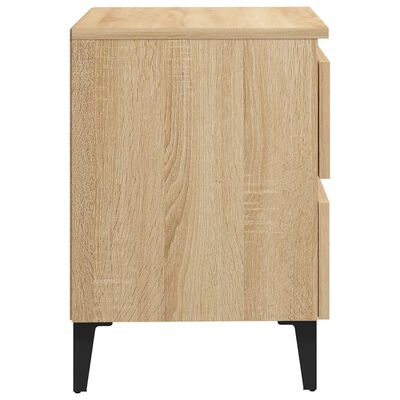 vidaXL Nočné stolíky 2 ks, dub sonoma 40x35x50 cm, kompozitné drevo