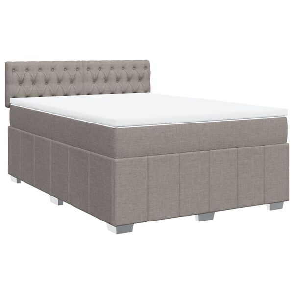 vidaXL Boxspring posteľ s matracom sivohned&yacute; 140x190 cm l&aacute;tka