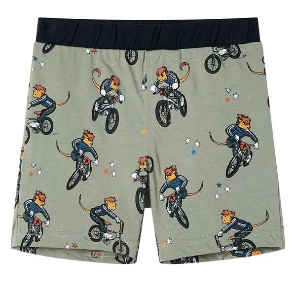 Detsk&eacute; pyžamo s kr&aacute;tkymi ruk&aacute;vmi svetl&eacute; kaki 92