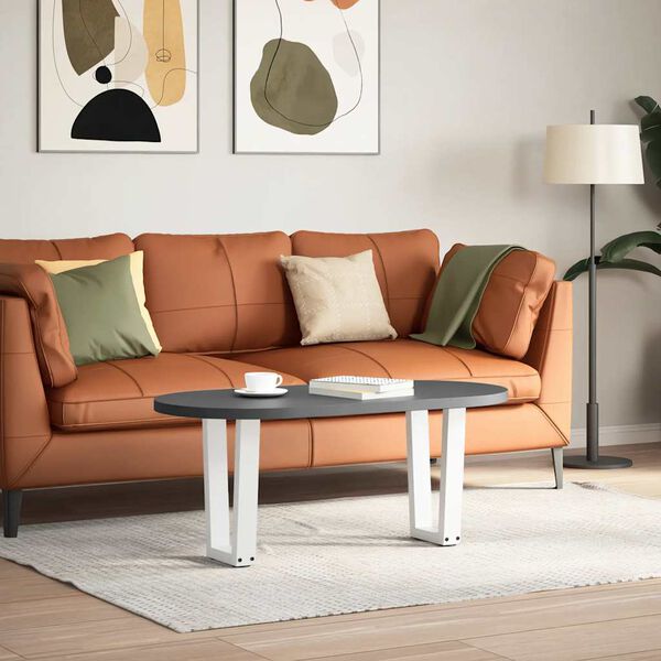 vidaXL Nohy konferenčného stolíka v tvare V, 2 ks, biele, 28 x (42-43,3) cm, oceľové