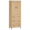 vidaXL Vysok&aacute; skrinka dub sonoma 69,5x34x180 cm spracovan&eacute; drevo