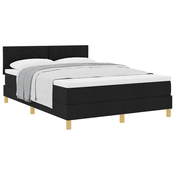 vidaXL Posteľ boxspring s matracom Čierna 160 x 200 cm l&aacute;tka