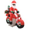 vidaXL Vianočn&yacute; nafukovac&iacute; Santa Claus na motorke s LED IP44 160 cm