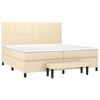 vidaXL Boxspring posteľ s matracom kr&eacute;mov&aacute; 200x200 cm l&aacute;tka