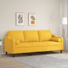vidaXL 3-miestna pohovka s vank&uacute;&scaron;mi a podložkami bledožlt&aacute; 210cm l&aacute;tka