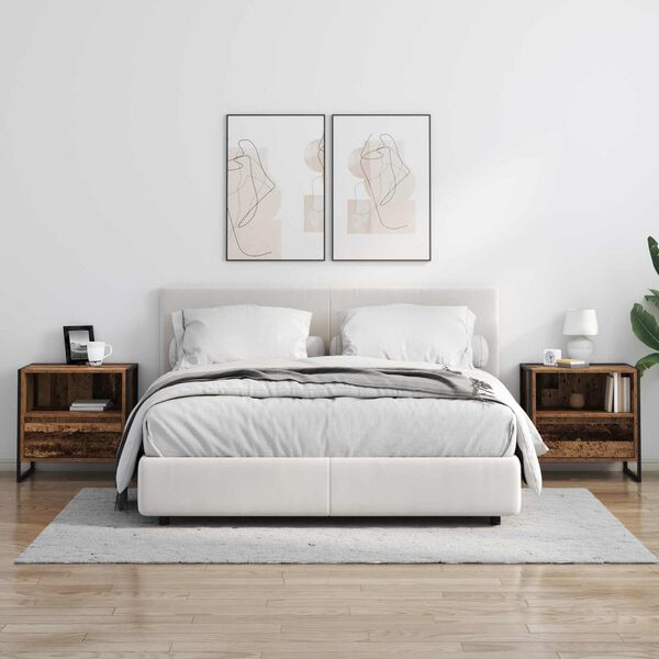 vidaXL Nočn&yacute; stol&iacute;k Star&eacute; drevo 50 x 39,5 x 50 cm Kompozitn&eacute; drevo