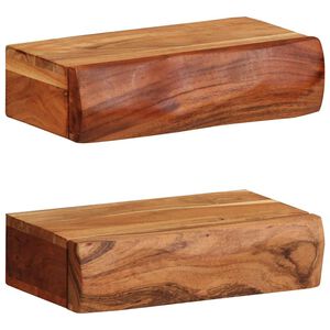 vidaXL N&aacute;stenn&eacute; police 2 ks 30x17x8 cm, ak&aacute;ciov&yacute; mas&iacute;v
