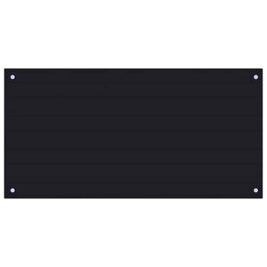 vidaXL Kuchynsk&aacute; z&aacute;stena, čierna 100x50 cm, tvrden&eacute; sklo