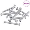 vidaXL N&aacute;bytkov&eacute; skrutky 12 ks Strieborn&aacute; M6 x 60 mm Oceľ