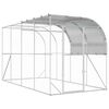vidaXL Kurn&iacute;k proti stene Strieborn&aacute; 400 x 200 x 215 cm