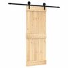 vidaXL Posuvn&eacute; dvere Pr&iacute;rodn&aacute; a čierna 80 x 210 cm