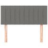vidaXL Čelo postele tmavosivé 90x5x78/88 cm látka