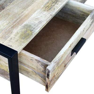 vidaXL Konferenčný stolík s 2 zásuvkami, masívne mangové drevo, 100x60x40 cm