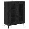 vidaXL Highboard 2 pcs Čierny dub Drevovl&aacute;knit&aacute; doska a sklo