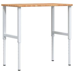 vidaXL Pracovn&yacute; st&ocirc;l bledohned&yacute; 100x60x(71,5-98)cm dub. mas&iacute;v obdĺžnik