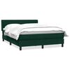 vidaXL Posteľn&yacute; r&aacute;m boxsping s matracom tmavozelen&yacute; 160x220 cm zamat