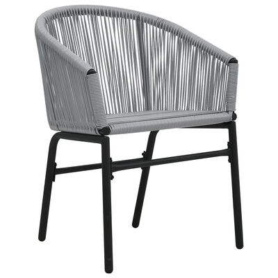 vidaXL Záhradné stoličky 2 ks, antracitové, PE ratan