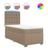vidaXL Boxspring posteľ s matracom kapuč&iacute;nov&aacute; 90x190 cm umel&aacute; koža
