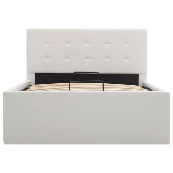 vidaXL Hydraulick&yacute; posteľn&yacute; r&aacute;m+&uacute;ložn&yacute; priestor, umel&aacute; koža 100x200 cm