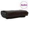 vidaXL Tarpaulin 650g / m² Hnedá 4 x 4 m Plátno s PVC povrchom