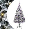 vidaXL Umel&yacute; vianočn&yacute; stromček Biela 180 cm PVC a Oceľ a Plast