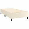 vidaXL Boxspring posteľ s matracom kr&eacute;mov&aacute; 90x200 cm umel&aacute; koža