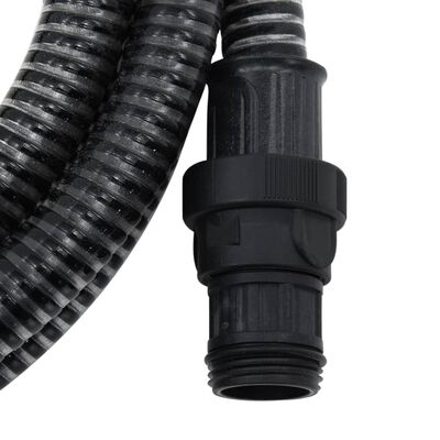 vidaXL Odsávacia hadica s PVC spojkami, čierna 1" 4 m, PVC