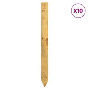 vidaXL Plotov&eacute; stĺpy 10 ks Zelen&aacute; 100 cm Borovicov&yacute; mas&iacute;v