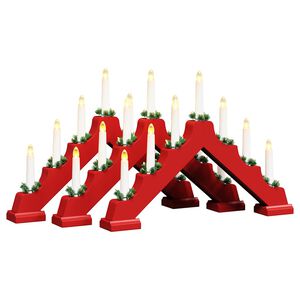 vidaXL Vianočn&yacute; sviečkov&yacute; most 3 ks 7 LED Tepl&aacute; biela 39.5 x 5 x 29 cm