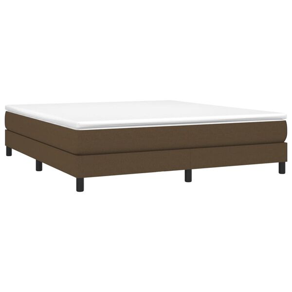 vidaXL Boxspring posteľ s matracom tmavohned&aacute; 180x200 cm l&aacute;tka