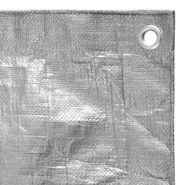 vidaXL Plachta 180 g/m&sup2; 8x8 m siv&aacute; HDPE