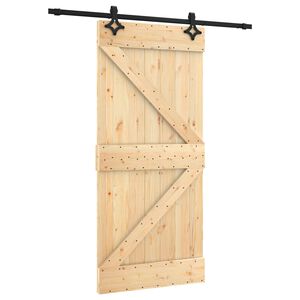 vidaXL Posuvn&eacute; dvere Pr&iacute;rodn&aacute; a čierna 95 x 210 cm