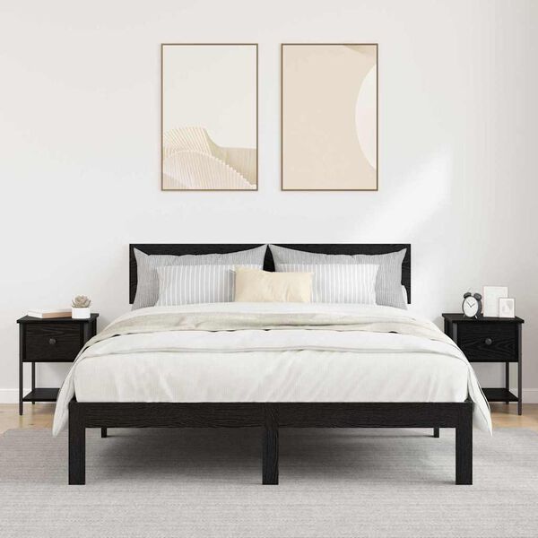 vidaXL Nočn&yacute; stol&iacute;k so z&aacute;suvkou 2 pcs Čierny dub 34 x 35,5 x 45 cm