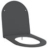 vidaXL WC sedadlo Antracitov&aacute; 47 x 36 x 3,4 cm Duroplast
