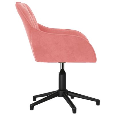 vidaXL Otočné jedálenské stoličky 2 ks ružové zamatové