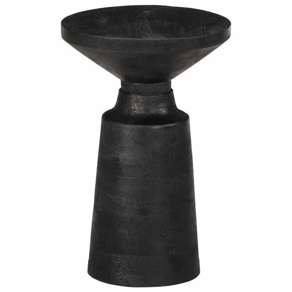 VidaXL Príručný stolík Čierny Ø33x50 cm Masívne drevo Mango