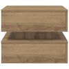 vidaXL Konferenčný stolík s LED svetlami dub artisian 50x50x40 cm